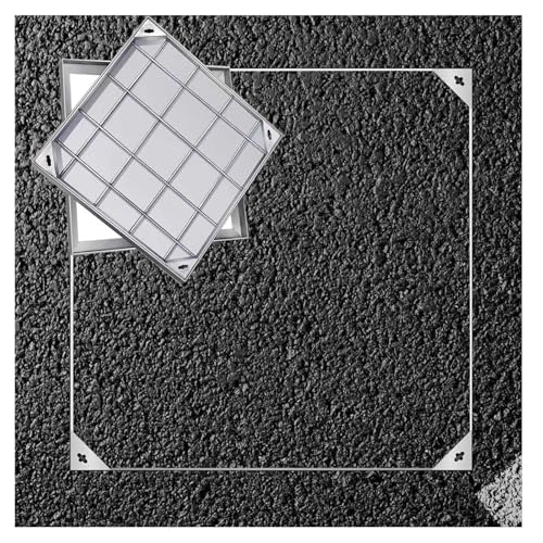 LKSGJSNB Klärgrubenabdeckungen, Unsichtbare, versenkte, quadratische Klärgrubendeckel mit einziehbarem Griff, unsichtbarer Schachtdeckel aus Edelstahl(8cm,80 * 80cm/31.5 * 31.5in) von LKSGJSNB