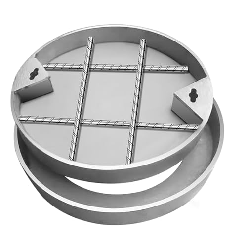 LKSGJSNB Klärgrubenabdeckungen, Unsichtbare Abwasserbeckenabdeckungen/Deckel for Sumpfpumpen, Schachtabdeckung und Rahmen aus Edelstahl, Garagenbodenablaufabdeckung(D80cm/31.5in) von LKSGJSNB