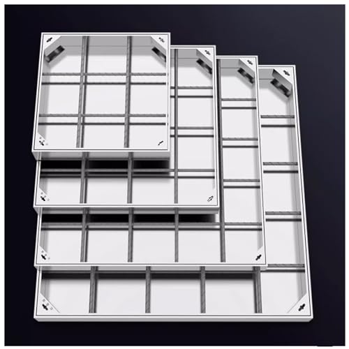 LKSGJSNB Klärgrubenabdeckungen, Unsichtbarer Schachtdeckel und Rahmen aus Edelstahl, Deckel for Klärgruben mit Sockel, Auffahrt(5cm,80 * 80cm/31.5 * 31.5in) von LKSGJSNB