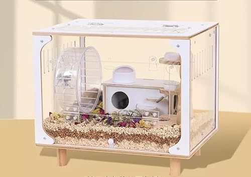 LLGJ Hamsterkäfig aus Holz, für Mäuse und Ratten, offene Oberseite mit Acrylplatten, solide gebaut, geeignet für Goldhamster, Totoro, Eidechse, Blaubrustwachtel (3, 39 cm L-Käfig + 5-teiliges LLGJ Hamsterkäfig aus Holz, für Mäuse und Ratten, offene Oberseite mit Acrylplatten, solide gebaut, geeignet für Goldhamster, Totoro, Eidechse, Blaubrustwachtel (3, 39 cm L-Käfig + 5-teiliges von LLGJ