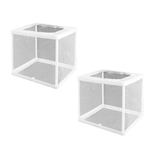 2 x Aquarium-Zuchtbecken mit sicherem Saugnapf, isoliertes Netz für Braten und Garnelen, Laichkasten für Aquarien, Babyfische 2 x Aquarium-Zuchtbecken mit sicherem Saugnapf, isoliertes Netz für Braten und Garnelen, Laichkasten für Aquarien, Babyfische von LLHCF