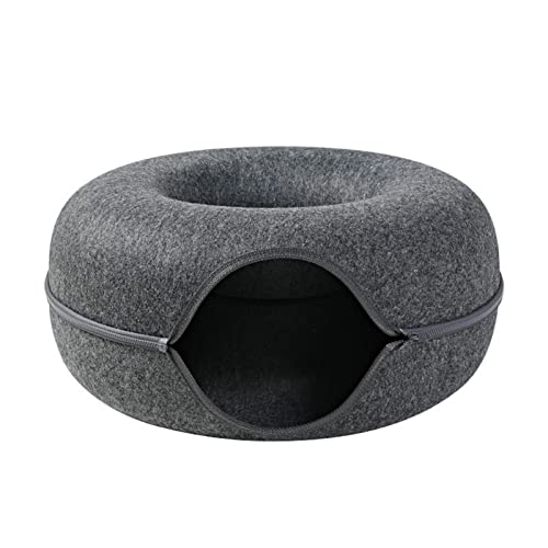 Dickes Filzbett, rund, warm, weich, Tunnelrohr, kleines Haustier, abnehmbares Design, leicht zu reinigen, großes Fassungsvermögen Dickes Filzbett, rund, warm, weich, Tunnelrohr, kleines Haustier, abnehmbares Design, leicht zu reinigen, großes Fassungsvermögen von LLHCF