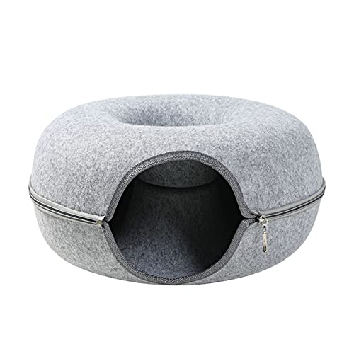 Dickes Filzbett, rund, warm, weich, Tunnelrohr, kleines Haustier, abnehmbares Design, leicht zu reinigen, großes Fassungsvermögen Dickes Filzbett, rund, warm, weich, Tunnelrohr, kleines Haustier, abnehmbares Design, leicht zu reinigen, großes Fassungsvermögen von LLHCF