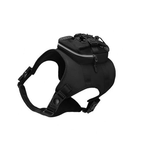 Hundeweste, verstellbares Trainingsgeschirr für Training, Spazierengehen, Rucksack, Gürtel für große kleine Hunde, robuster großer Hunderucksack von LLHCF