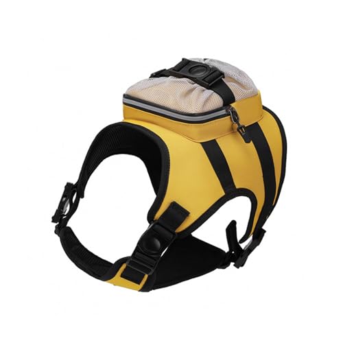 Hundeweste, verstellbares Trainingsgeschirr für Training, Spazierengehen, Rucksack, Gürtel für große kleine Hunde, robuster großer Hunderucksack von LLHCF