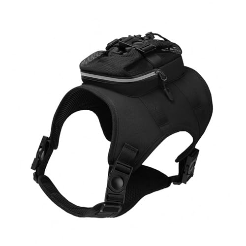 Hundeweste, verstellbares Trainingsgeschirr für Training, Spazierengehen, Rucksack, Gürtel für große kleine Hunde, robuster großer Hunderucksack von LLHCF