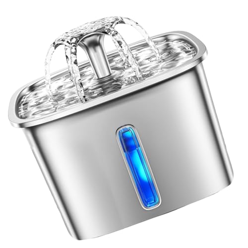 Automatische Katzen Trinken Brunnen Stille Hundesschale Edelstahl Wasserspender 2.6 L Wasserfilterspender Stille Haustierbrunnen Automatische Katzen Trinken Brunnen Stille Hundesschale Edelstahl Wasserspender 2.6 L Wasserfilterspender Stille Haustierbrunnen von LLINthy