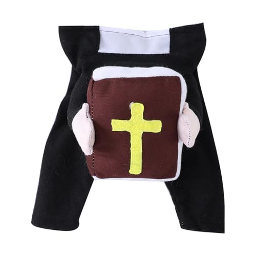 Hundekatzen Priester Outfit Halloween Stand Weiche Haustier Kostüm Make Up Lustige Cosplay Bekleidung Komfortable Biblische Kleidung von LLINthy