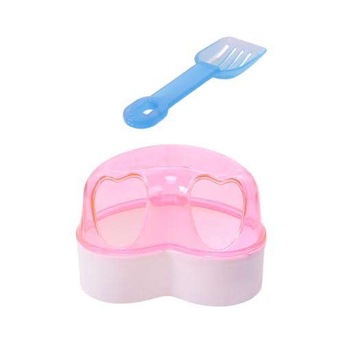 LLINthy Hamster Sandbadbehälter Mit Staubfreiem Design Easy Toilet Box Für Zwerghamster & Rennflächen Käfigzubehör Hamster Badbehälter von LLINthy