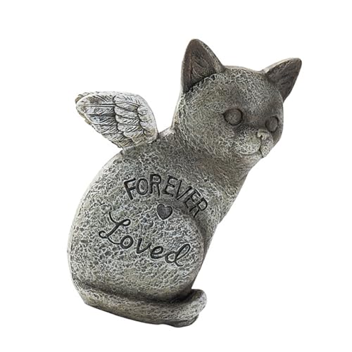 LLINthy Hundekatze Memorial Statue Pet Tombstone Harz Skulptur Für Garten Und Innenvertreter Für Die Beruhigende Trauertierbesitzer Erinnerungsstatue von LLINthy
