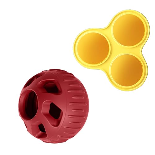 LLINthy Hundeleck Food Spielzeug Einfrieren Füllbare Behandlungsball Training Spielzeug Für Kleine Bis Große Hund Silikon Kauen Für Zähneputzzahnreinigung Mit Löcher Löcher LLINthy Hundeleck Food Spielzeug Einfrieren Füllbare Behandlungsball Training Spielzeug Für Kleine Bis Große Hund Silikon Kauen Für Zähneputzzahnreinigung Mit Löcher Löcher von LLINthy