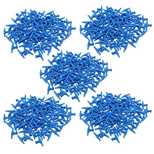 LLKOZN 500 Stück Blau Plastic 2-Wege-Aquarium-Aquarium-Luftpumpen-Steuerventil für 4-mm-Luftrohr von LLKOZN
