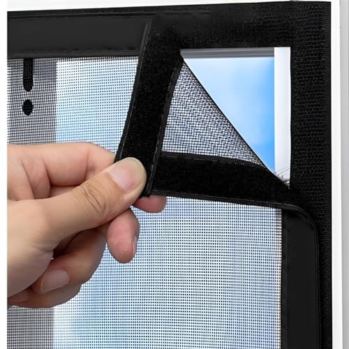 Magnetic Fly Screen, Katzensichere Fliegengitter Fliegennetz Fenster Transparent Langlebig Robust for Windows/Living Room Windows, Brown(Color : Gra (100 * 100cm) von LLMMOOP