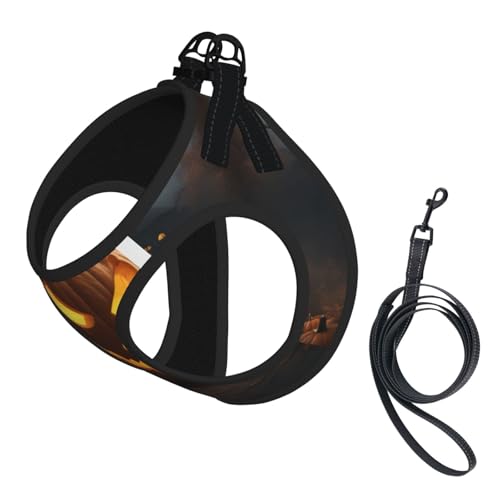 L Haustier-Leine, Hundegeschirr, kleine Größe, Halloween-Kürbis-Druck, Leinen-Set mit Schnalle, Hundebegleiter, Outdoor-Spaziergänge L Haustier-Leine, Hundegeschirr, kleine Größe, Halloween-Kürbis-Druck, Leinen-Set mit Schnalle, Hundebegleiter, Outdoor-Spaziergänge von LLOTPQ