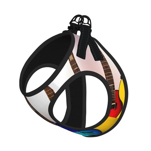 L Haustier-Leine, Hundegeschirr, kleine Größe, buntes Gitarren-Druck, Leinen-Set mit Schnalle, Hundebegleiter, Outdoor-Spaziergänge L Haustier-Leine, Hundegeschirr, kleine Größe, buntes Gitarren-Druck, Leinen-Set mit Schnalle, Hundebegleiter, Outdoor-Spaziergänge von LLOTPQ