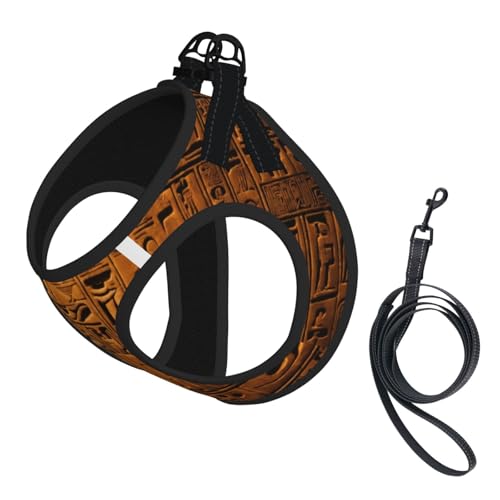 L Pet Leash Vest Hundegeschirr, kleine Größe, Indianer-Druck, Leinen-Set mit Schnalle, Hundebegleiter, Outdoor-Spaziergänge von LLOTPQ