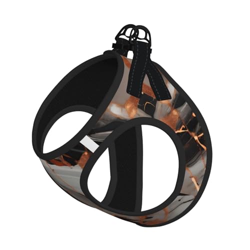 L Pet Leash Vest Hundegeschirr, kleine Größe, Marmor-Textur, Kupferspritzer-Druck, Leinen-Set mit Schnalle, Hundebegleiter, Outdoor-Hund L Pet Leash Vest Hundegeschirr, kleine Größe, Marmor-Textur, Kupferspritzer-Druck, Leinen-Set mit Schnalle, Hundebegleiter, Outdoor-Hund von LLOTPQ