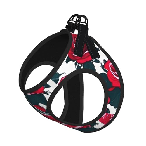 L Pet Leash Vest Hundegeschirr, kleine Größe, Rosenblüte, Blumenbild, Druck, Leinenset mit Schnalle, Hundebegleiter, Outdoor-Hund L Pet Leash Vest Hundegeschirr, kleine Größe, Rosenblüte, Blumenbild, Druck, Leinenset mit Schnalle, Hundebegleiter, Outdoor-Hund von LLOTPQ