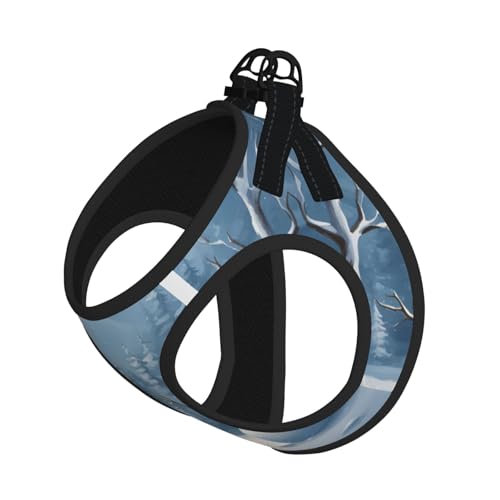 L Pet Leash Vest Hundegeschirr – Kleine Größe, Winter-Leinen-Set mit Schneemann-Druck, mit Schnalle, Hundebegleiter, Outdoor-Spaziergänge von LLOTPQ