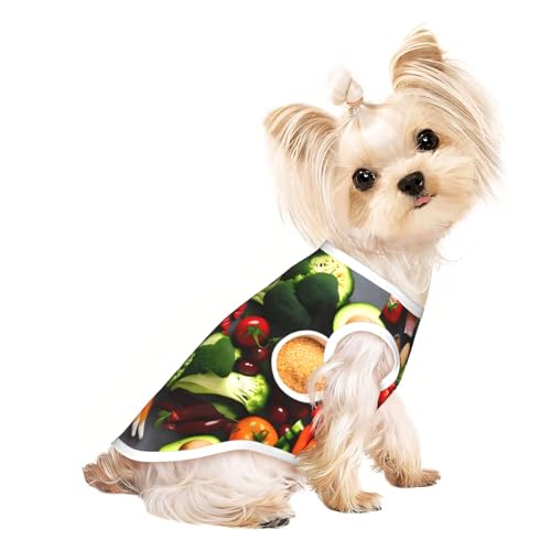 L Pet atmungsaktives ärmelloses T-Shirt – weich, mit gesundem Lebensmitteldruck, dehnbare Weste für kleine, mittelgroße Hunde und Katzen L Pet atmungsaktives ärmelloses T-Shirt – weich, mit gesundem Lebensmitteldruck, dehnbare Weste für kleine, mittelgroße Hunde und Katzen von LLOTPQ