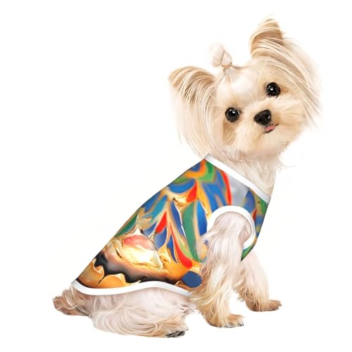 L Pet atmungsaktives ärmelloses T-Shirt – weich bemalter Brotaufdruck, dehnbare Weste für kleine, mittelgroße Hunde und Katzen L Pet atmungsaktives ärmelloses T-Shirt – weich bemalter Brotaufdruck, dehnbare Weste für kleine, mittelgroße Hunde und Katzen von LLOTPQ