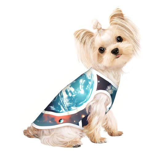 L Pet atmungsaktives ärmelloses T-Shirt – weicher Weltraumplanet Erde, dehnbare Weste für kleine, mittelgroße Hunde und Katzen L Pet atmungsaktives ärmelloses T-Shirt – weicher Weltraumplanet Erde, dehnbare Weste für kleine, mittelgroße Hunde und Katzen von LLOTPQ