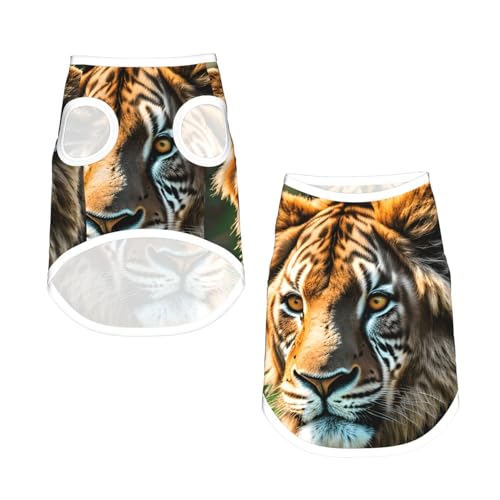 L Pet atmungsaktives ärmelloses T-Shirt – weicher afrikanischer Tierdruck, dehnbare Weste für kleine, mittelgroße Hunde und Katzen L Pet atmungsaktives ärmelloses T-Shirt – weicher afrikanischer Tierdruck, dehnbare Weste für kleine, mittelgroße Hunde und Katzen von LLOTPQ