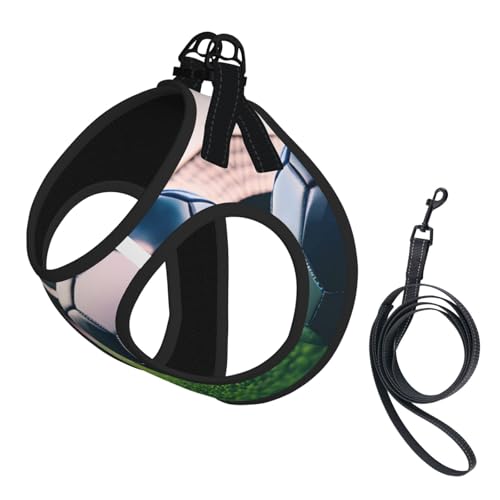 M Haustier-Leine, Hundegeschirr, kleine Größe, Fußball-Druck, Leinen-Set mit Schnalle, Hundebegleiter, Outdoor-Spaziergänge M Haustier-Leine, Hundegeschirr, kleine Größe, Fußball-Druck, Leinen-Set mit Schnalle, Hundebegleiter, Outdoor-Spaziergänge von LLOTPQ