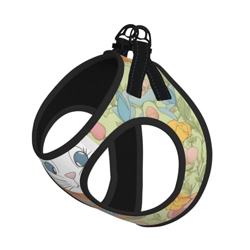 M Haustier-Leine, Hundegeschirr, kleine Größe, Osterhasen-Blumendruck-Leinen-Set mit Schnalle, Hundebegleiter, Outdoor-Spaziergänge M Haustier-Leine, Hundegeschirr, kleine Größe, Osterhasen-Blumendruck-Leinen-Set mit Schnalle, Hundebegleiter, Outdoor-Spaziergänge von LLOTPQ