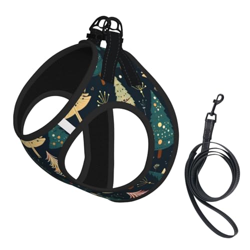M Pet Leash Vest Dog Harness - Small Size Christmas Tree Print Leash Set with Buckle, Canine Companion Outdoor dog walking M Pet Leash Vest Dog Harness - Small Size Christmas Tree Print Leash Set with Buckle, Canine Companion Outdoor dog walking von LLOTPQ