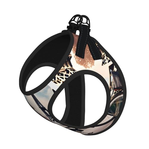 M Pet Leash Vest Dog Harness - Small Size Romantic Paris Eiffelturm Bycicle Print Leash Set with Buckle, Canine Companion Outdoor dog walking M Pet Leash Vest Dog Harness - Small Size Romantic Paris Eiffelturm Bycicle Print Leash Set with Buckle, Canine Companion Outdoor dog walking von LLOTPQ