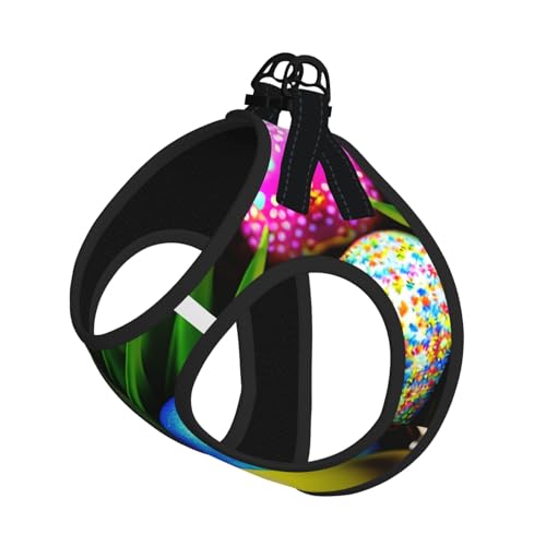 M Pet Leash Vest Hundegeschirr – kleine Größe, buntes Ostereier-Druck, Leinen-Set mit Schnalle, Hundebegleiter, Outdoor-Spaziergänge M Pet Leash Vest Hundegeschirr – kleine Größe, buntes Ostereier-Druck, Leinen-Set mit Schnalle, Hundebegleiter, Outdoor-Spaziergänge von LLOTPQ
