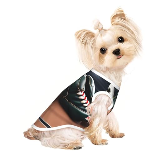 M Pet atmungsaktives ärmelloses T-Shirt – weicher Baseball- und Handschuh-Druck, dehnbare Weste für kleine, mittelgroße Hunde und Katzen M Pet atmungsaktives ärmelloses T-Shirt – weicher Baseball- und Handschuh-Druck, dehnbare Weste für kleine, mittelgroße Hunde und Katzen von LLOTPQ