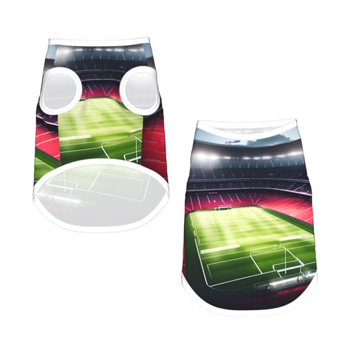M Pet atmungsaktives ärmelloses T-Shirt – weiches Stadion-Fußball-Satdiumfeld, leichter Nachtdruck, dehnbare Weste für kleine, mittelgroße Hunde und Katzen M Pet atmungsaktives ärmelloses T-Shirt – weiches Stadion-Fußball-Satdiumfeld, leichter Nachtdruck, dehnbare Weste für kleine, mittelgroße Hunde und Katzen von LLOTPQ