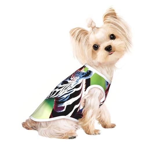M Pet atmungsaktives ärmelloses T-Shirt – weiches Zebra- und Giraffenmuster, dehnbare Weste für kleine, mittelgroße Hunde und Katzen M Pet atmungsaktives ärmelloses T-Shirt – weiches Zebra- und Giraffenmuster, dehnbare Weste für kleine, mittelgroße Hunde und Katzen von LLOTPQ