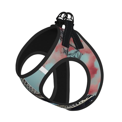 S Haustier-Leine, Hundegeschirr, kleine Größe, Eiffelturm-Druck, Leinen-Set mit Schnalle, Hundebegleiter, Outdoor-Spaziergänge S Haustier-Leine, Hundegeschirr, kleine Größe, Eiffelturm-Druck, Leinen-Set mit Schnalle, Hundebegleiter, Outdoor-Spaziergänge von LLOTPQ