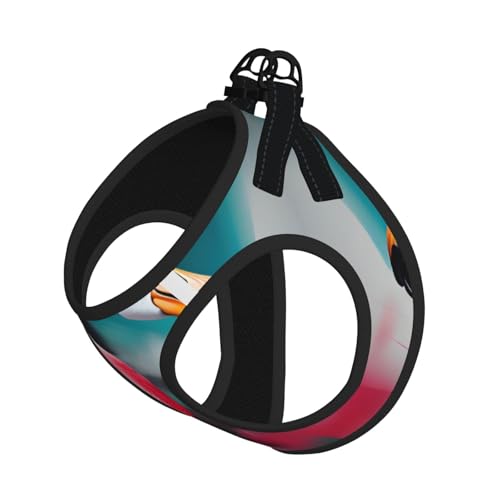 S Haustier-Leine, Hundegeschirr, kleine Größe, Gemälde, Flamingo-Druck, Leinen-Set mit Schnalle, Hundebegleiter, Outdoor-Spaziergänge von LLOTPQ