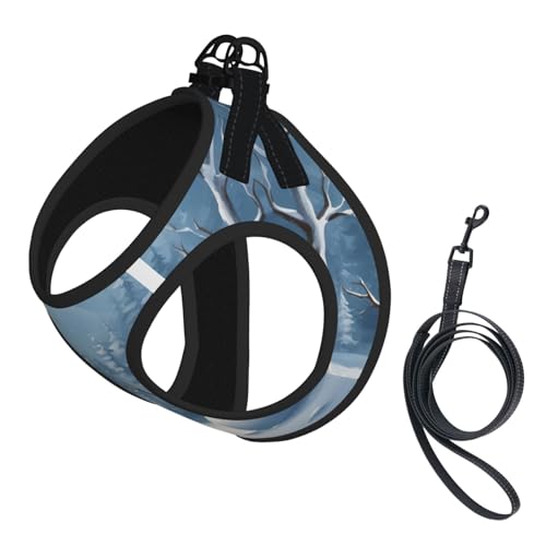 S Haustier-Leine, Hundegeschirr, kleine Größe, Winter-Leinen-Set mit Schneemann-Druck, mit Schnalle, Hundebegleiter, Outdoor-Spaziergänge von LLOTPQ