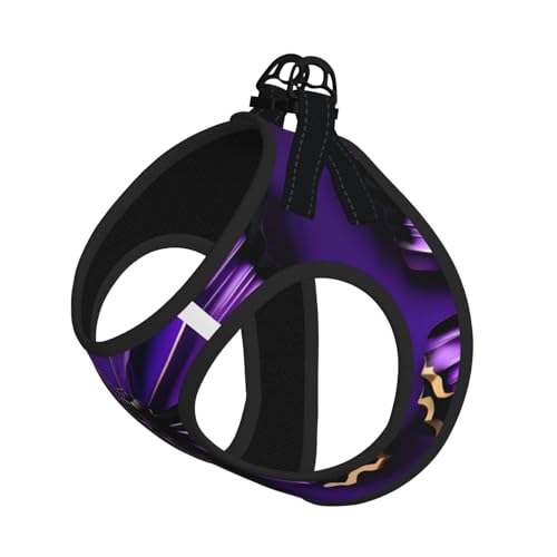 S Haustier-Leine, Hundegeschirr, kleine Größe, niedliches violettes Schmetterlings-Design, mit Schnalle, Hundebegleiter, Outdoor-Spaziergänge von LLOTPQ