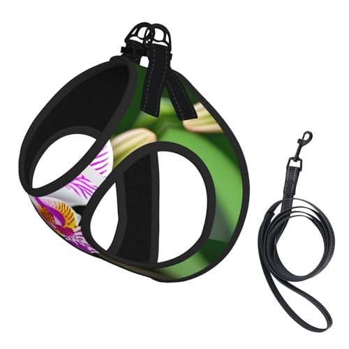 S Pet Leash Vest Dog Harness - Small Size Orchid Print Leash Set with Buckle, Canine Companion Outdoor dog walking S Pet Leash Vest Dog Harness - Small Size Orchid Print Leash Set with Buckle, Canine Companion Outdoor dog walking von LLOTPQ