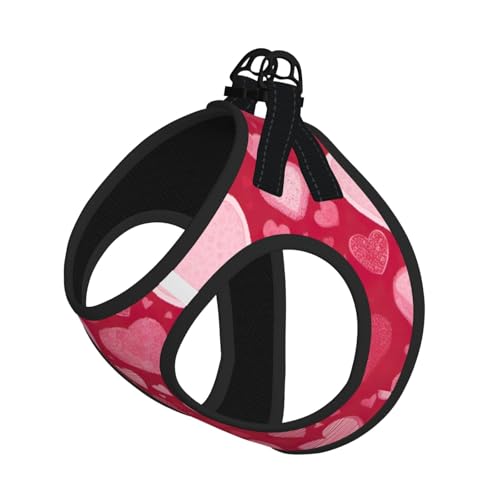 S Pet Leash Vest Dog Harness - Small Size Valentine Day Print Leash Set with Buckle, Canine Companion Outdoor dog walking S Pet Leash Vest Dog Harness - Small Size Valentine Day Print Leash Set with Buckle, Canine Companion Outdoor dog walking von LLOTPQ