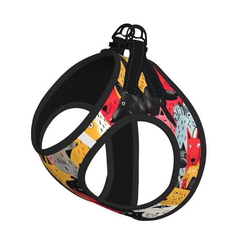 S Pet Leash Vest Hundegeschirr – Kleine Hunde Muster Druck Leine Set mit Schnalle, Hundebegleiter Outdoor Hund Gassi Gehen S Pet Leash Vest Hundegeschirr – Kleine Hunde Muster Druck Leine Set mit Schnalle, Hundebegleiter Outdoor Hund Gassi Gehen von LLOTPQ
