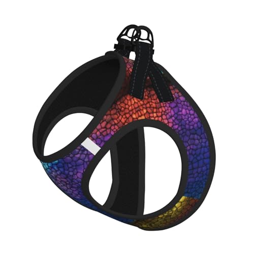 S Pet Leash Vest Hundegeschirr – kleine Größe, klassisches Schlangenhautmuster, Leinenset mit Schnalle, Hundebegleiter, Outdoor-Spaziergänge von LLOTPQ