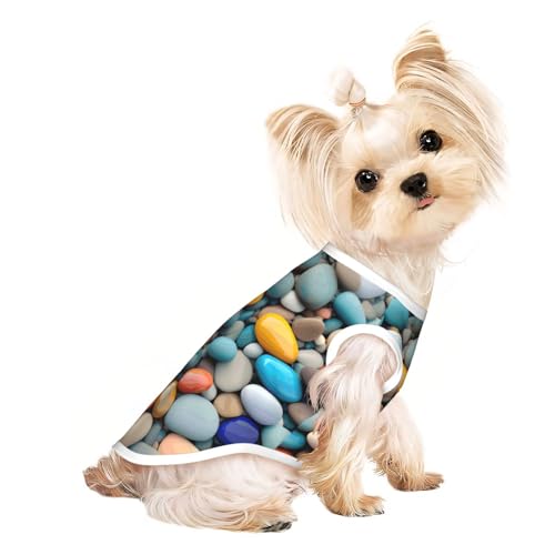 S Pet atmungsaktives ärmelloses T-Shirt – weiche Strandfarbene Kieselsteine, dehnbare Weste für kleine, mittelgroße Hunde und Katzen S Pet atmungsaktives ärmelloses T-Shirt – weiche Strandfarbene Kieselsteine, dehnbare Weste für kleine, mittelgroße Hunde und Katzen von LLOTPQ