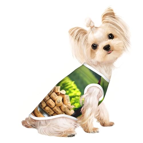 S Pet atmungsaktives ärmelloses T-Shirt – weiche Weinflaschenkorken, Trauben-Druck, dehnbare Weste für kleine, mittelgroße Hunde und Katzen S Pet atmungsaktives ärmelloses T-Shirt – weiche Weinflaschenkorken, Trauben-Druck, dehnbare Weste für kleine, mittelgroße Hunde und Katzen von LLOTPQ