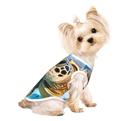 S Pet atmungsaktives ärmelloses T-Shirt – weiche große Meeresschildkröte, dehnbare Weste für kleine, mittelgroße Hunde und Katzen S Pet atmungsaktives ärmelloses T-Shirt – weiche große Meeresschildkröte, dehnbare Weste für kleine, mittelgroße Hunde und Katzen von LLOTPQ