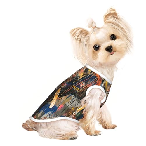S Pet atmungsaktives ärmelloses T-Shirt – weicher Elefanten-Druck, dehnbare Weste für kleine, mittelgroße Hunde und Katzen S Pet atmungsaktives ärmelloses T-Shirt – weicher Elefanten-Druck, dehnbare Weste für kleine, mittelgroße Hunde und Katzen von LLOTPQ