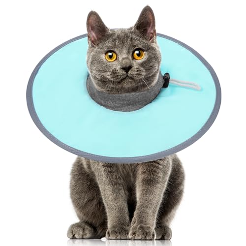 Katzenkegel-Halsband, weich, Katzenhalsband, um Lecken zu stoppen, wasserdicht, Donut-Halsbänder, verstellbare Katzenhalsbänder (Obstgrün) von LLOUSSAK