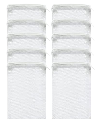 LLTGMV Aquarium-Filter-Medien-Beutel, wiederverwendbare Netzbeutel (15,2 x 10,2 cm) für Aquariumfilter, 10 Stück von LLTGMV