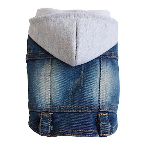 1 Stück XS-2XL Denim Hundekleidung Cowboy Haustier Hundemantel Welpenkleidung für kleine Hunde Jeansjacke Hundeweste Mantel Welpen-Outfits Katzenkleidung (Farbe: C, Größe: S) von LMDO